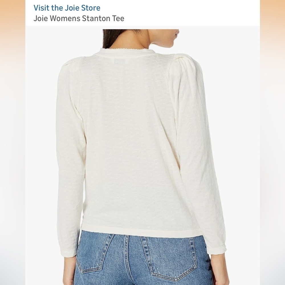 NWT Joie Black Long Sleeve and One Shoulder Top Size Small - Picture 6 of 6